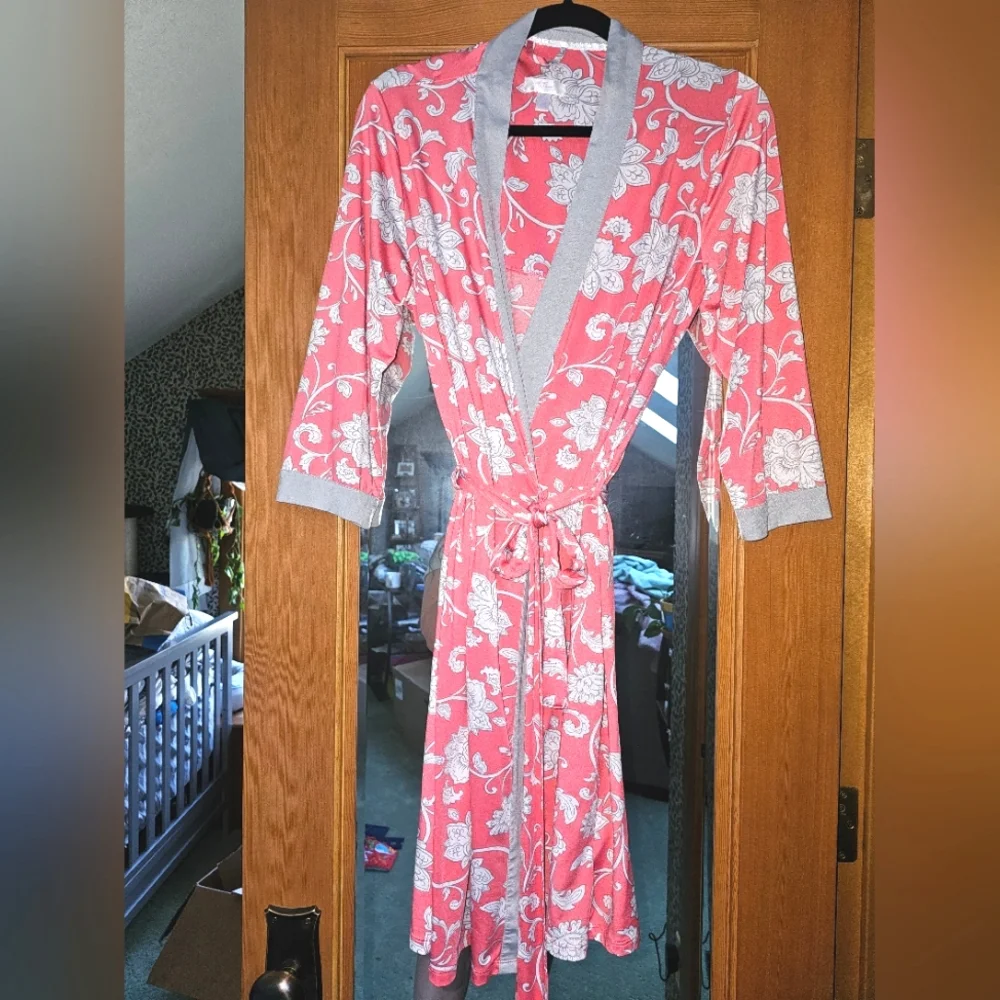 Floral Soft Robe Pink - Picture 1 of 4